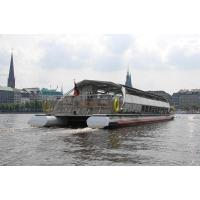 3600_6297 Heck des Solarkatamarans ALSTERSONNE - Hamburger Binnenalster. | Alsterschiffe - Fahrgastschiffe auf der Alster und den Hamburger Kanälen.